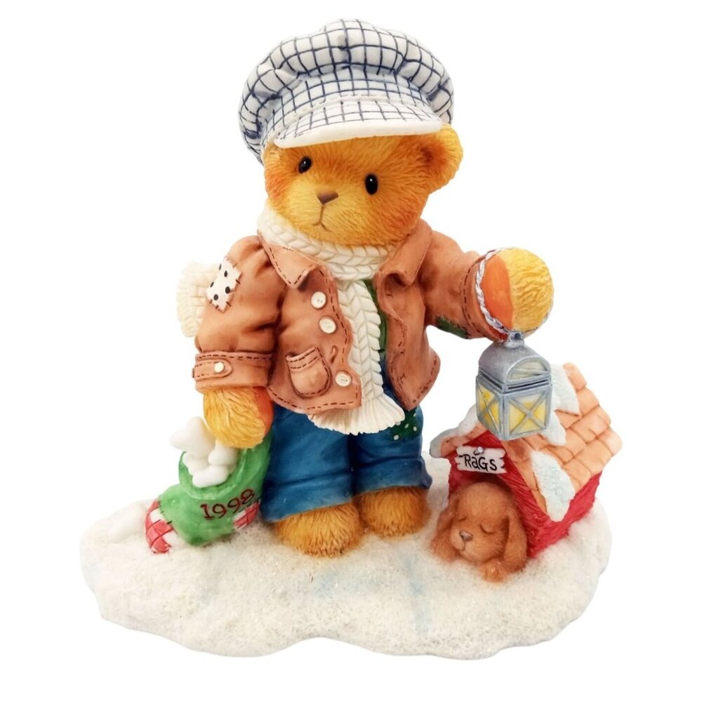 Rich Cherished Teddies 1998 Always Paws For Holiday Treats Vintage 352721 4 Inch